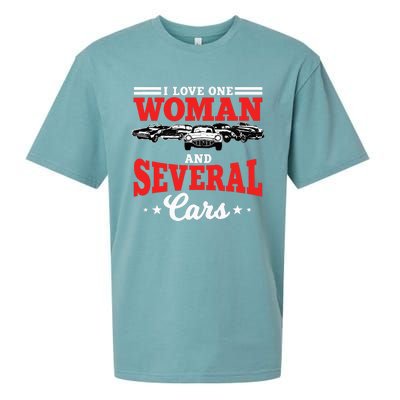 I Love One Woman And Several Cars Auto Mechanic Husband Sueded Cloud Jersey T-Shirt