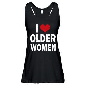 I Love Older Women I Heart Older Women Funny Sarcastic Humor Ladies Essential Flowy Tank