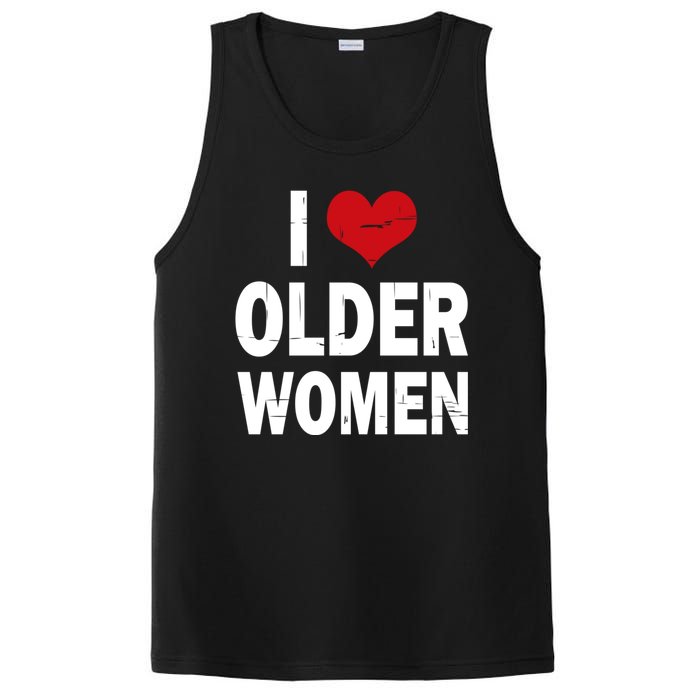 I Love Older Women I Heart Older Women Funny Sarcastic Humor PosiCharge Competitor Tank