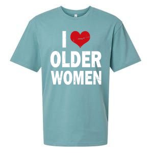 I Love Older Women I Heart Older Women Funny Sarcastic Humor Sueded Cloud Jersey T-Shirt