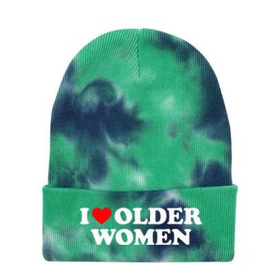 I Love Older Wo funny sayings Tie Dye 12in Knit Beanie