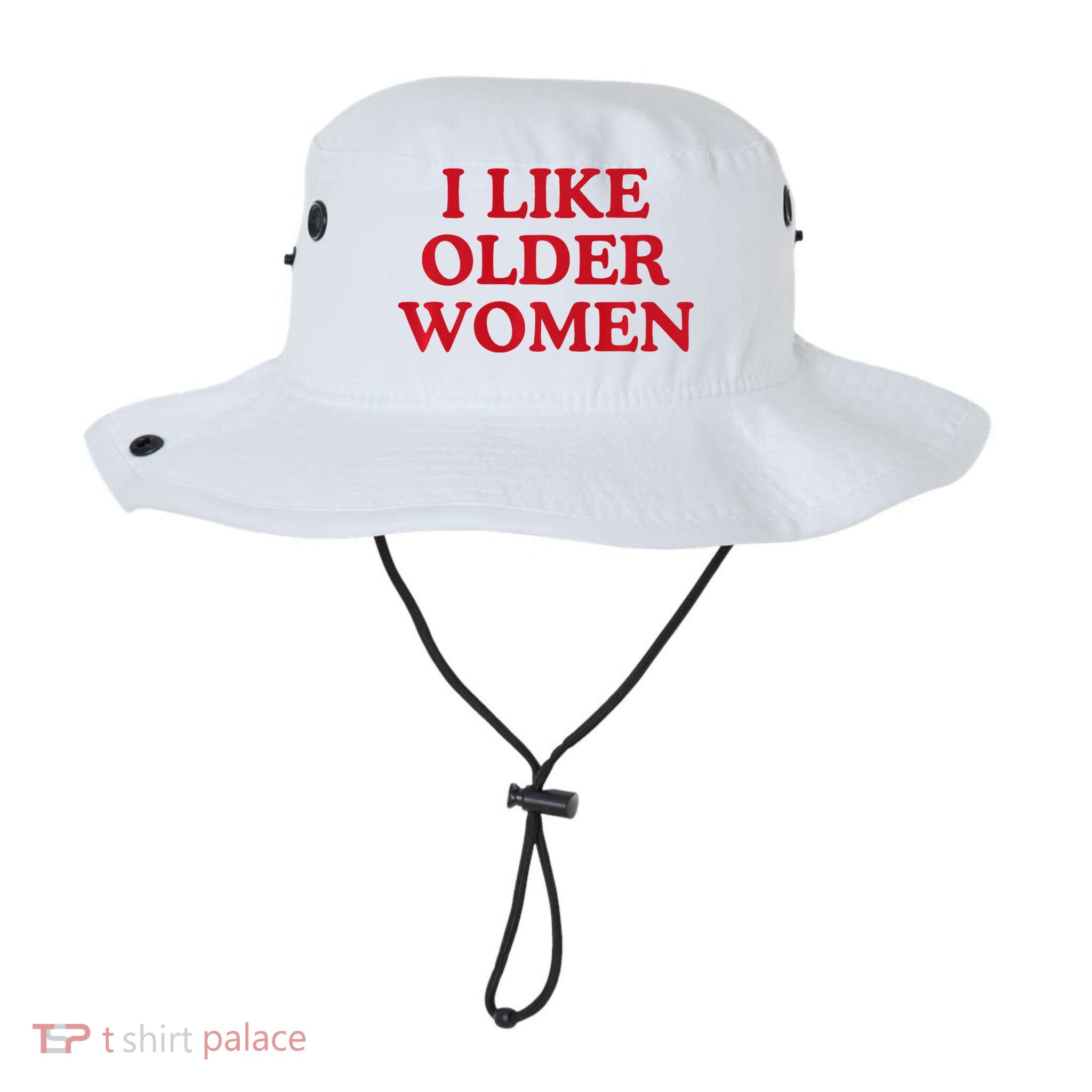 I Like Older Women Heart Hot Moms Bucket Hat