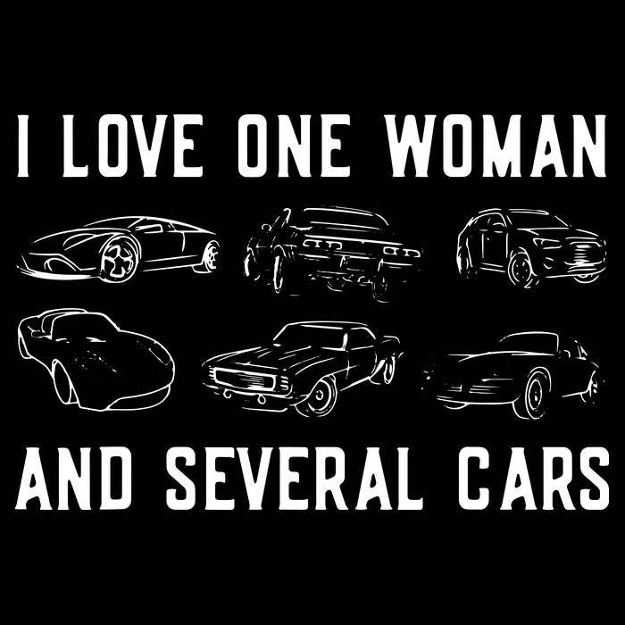 I Love One Woman And Several Cars Funny Car Guy Car Lover Impact Tech Backpack