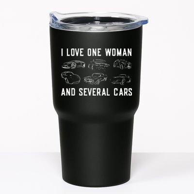 I Love One Woman And Several Cars Funny Car Guy Car Lover Tumbler