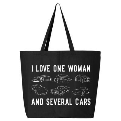 I Love One Woman And Several Cars Funny Car Guy Car Lover 25L Jumbo Tote