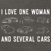 I Love One Woman And Several Cars Funny Car Guy Car Lover Cotton Canvas Backpack