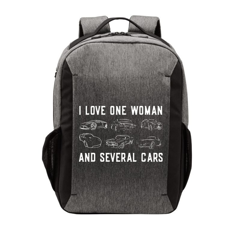 I Love One Woman And Several Cars Funny Car Guy Car Lover Vector Backpack