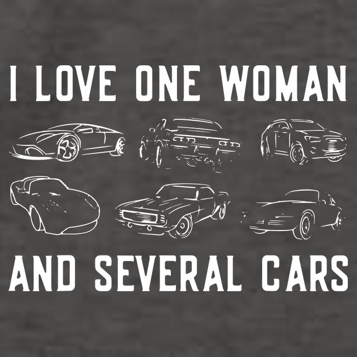 I Love One Woman And Several Cars Funny Car Guy Car Lover Vector Backpack