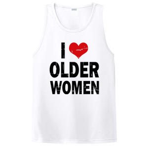 I Love Older Women I Heart Older Women Funny Sarcastic Humor PosiCharge Competitor Tank