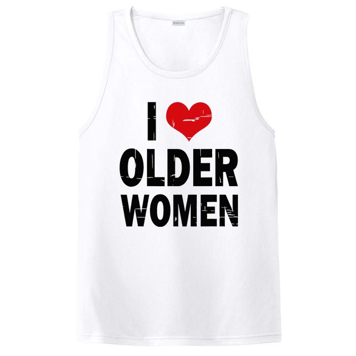 I Love Older Women I Heart Older Women Funny Sarcastic Humor PosiCharge Competitor Tank