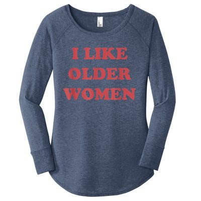 I Like Older Women Apparel Women's Perfect Tri Tunic Long Sleeve Shirt