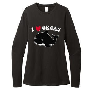 I LOVE ORCAS Heart Cute Baby Killer Whale Womens CVC Long Sleeve Shirt