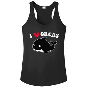 I LOVE ORCAS Heart Cute Baby Killer Whale Ladies PosiCharge Competitor Racerback Tank