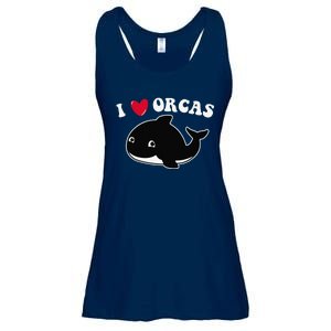 I LOVE ORCAS Heart Cute Baby Killer Whale Ladies Essential Flowy Tank