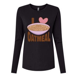 I Love Oatmeal Womens Cotton Relaxed Long Sleeve T-Shirt