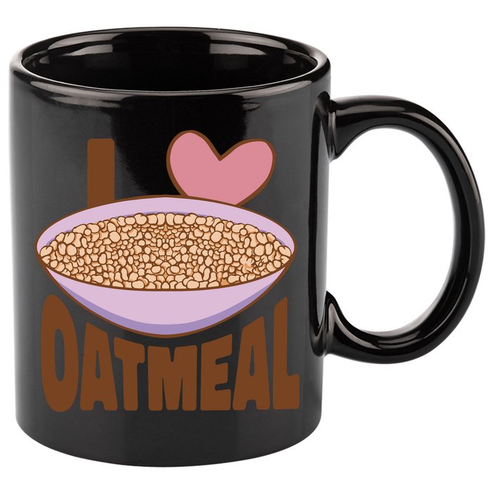 I Love Oatmeal 11oz C Handle Ceramic Mug