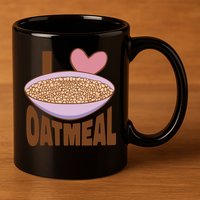I Love Oatmeal 11oz C Handle Ceramic Mug