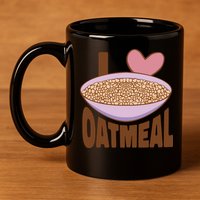 I Love Oatmeal 11oz C Handle Ceramic Mug