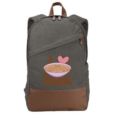 I Love Oatmeal Cotton Canvas Backpack
