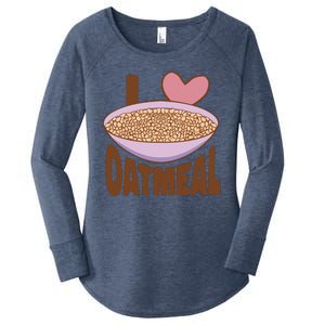 I Love Oatmeal Women's Perfect Tri Tunic Long Sleeve Shirt