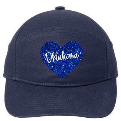 I Love Oklahoma Usa Heart Cute Gift 7-Panel Snapback Hat