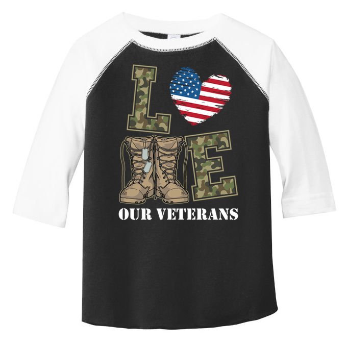 I Love Our American Military Veterans Gift Toddler Fine Jersey T-Shirt