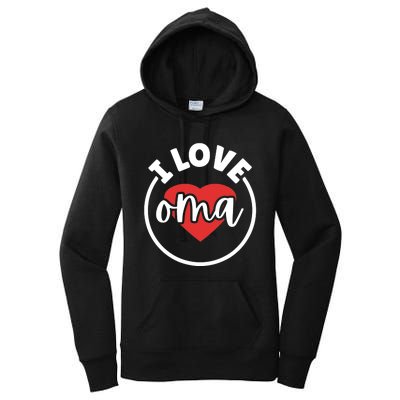 I Love Oma Women's Pullover Hoodie