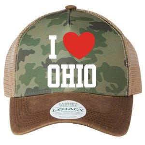 I Love Ohio Loveheart Usa State Cool Gift Legacy Tie Dye Trucker Hat