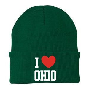 I Love Ohio Loveheart Usa State Cool Gift Knit Cap Winter Beanie