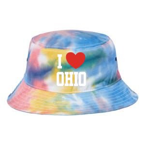 I Love Ohio Loveheart Usa State Cool Gift Tie Dye Newport Bucket Hat