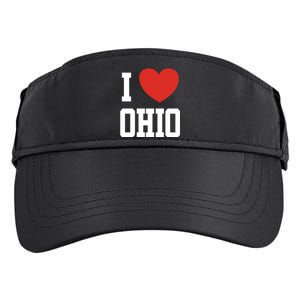 I Love Ohio Loveheart Usa State Cool Gift Adult Drive Performance Visor