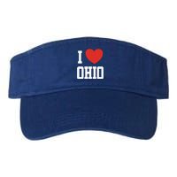 I Love Ohio Loveheart Usa State Cool Gift Valucap Bio-Washed Visor