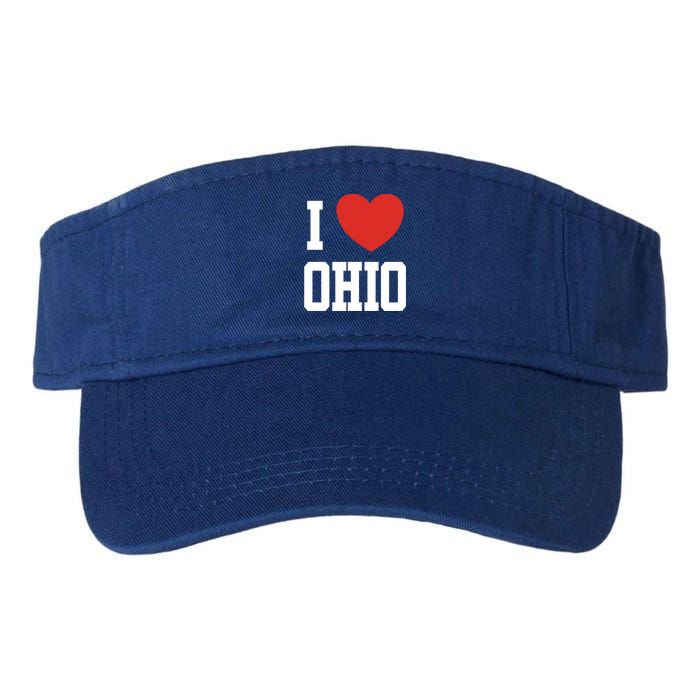 I Love Ohio Loveheart Usa State Cool Gift Valucap Bio-Washed Visor