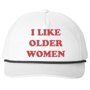 I Like Older Women Apparel Snapback Five-Panel Rope Hat