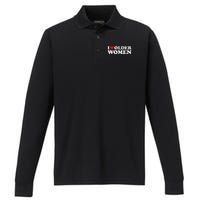 I Love Older Women Performance Long Sleeve Polo