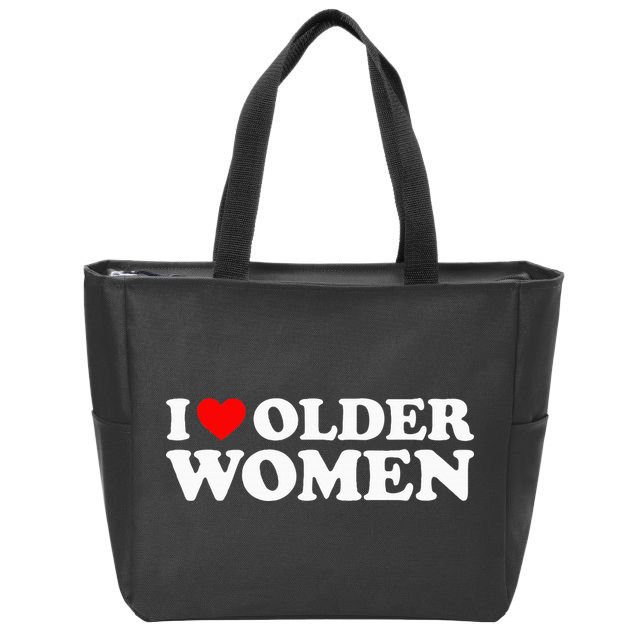 I Love Older Women Zip Tote Bag