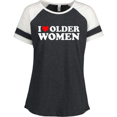 I Love Older Women Enza Ladies Jersey Colorblock Tee