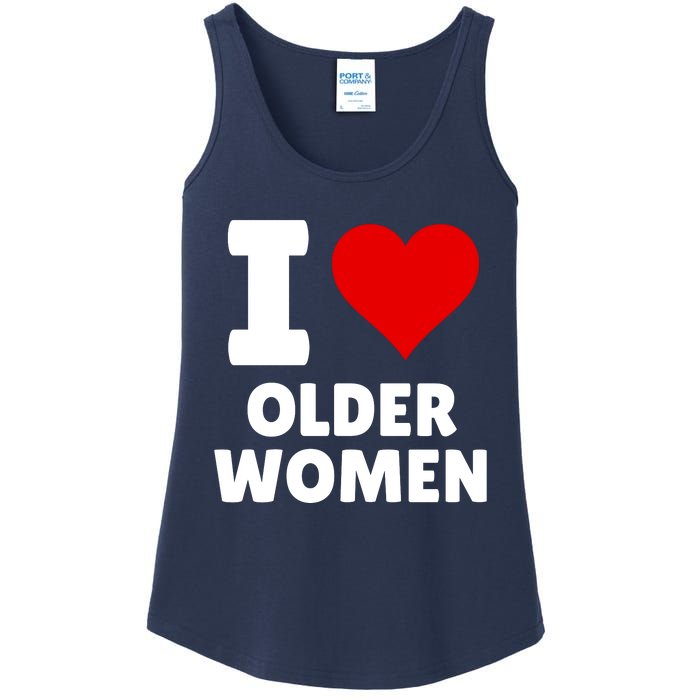 I Love Older Women I Heart Older Women Funny Sarcastic Humor Ladies Essential Tank