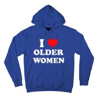 I Love Older Heart Hot Moms Gift Hoodie