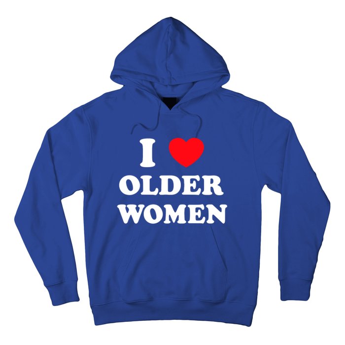 I Love Older Heart Hot Moms Gift Hoodie