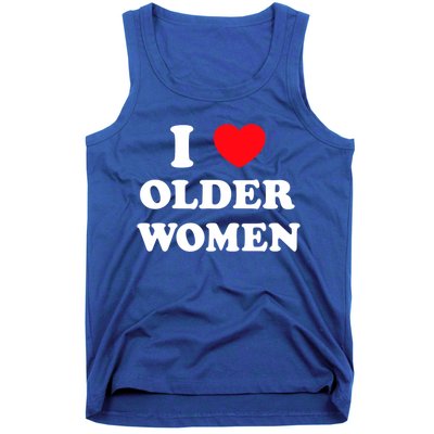 I Love Older Heart Hot Moms Gift Tank Top