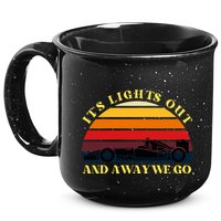 Its Lights Out And Away We Go Retro Sunset Formula Racing 15oz Campfire Ceramic Mug