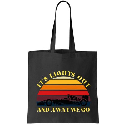 Its Lights Out And Away We Go Retro Sunset Formula Racing Bag