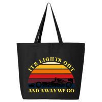 Its Lights Out And Away We Go Retro Sunset Formula Racing 25L Jumbo Tote