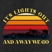 Its Lights Out And Away We Go Retro Sunset Formula Racing 25L Jumbo Tote