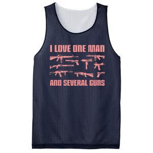 I Love One Man And Several Guns. Woman Guns And Guns Mesh Reversible Basketball Jersey Tank