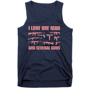 I Love One Man And Several Guns. Woman Guns And Guns Tank Top