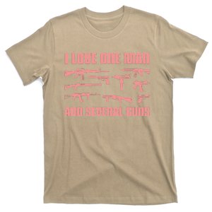 I Love One Man And Several Guns. Woman Guns And Guns T-Shirt