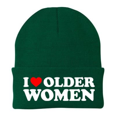 I Love Older Women I Heart Older Women Funny Valentines Day Knit Cap Winter Beanie