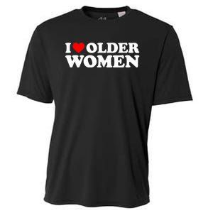 I Love Older Women I Heart Older Women Funny Valentines Day Cooling Performance Crew T-Shirt